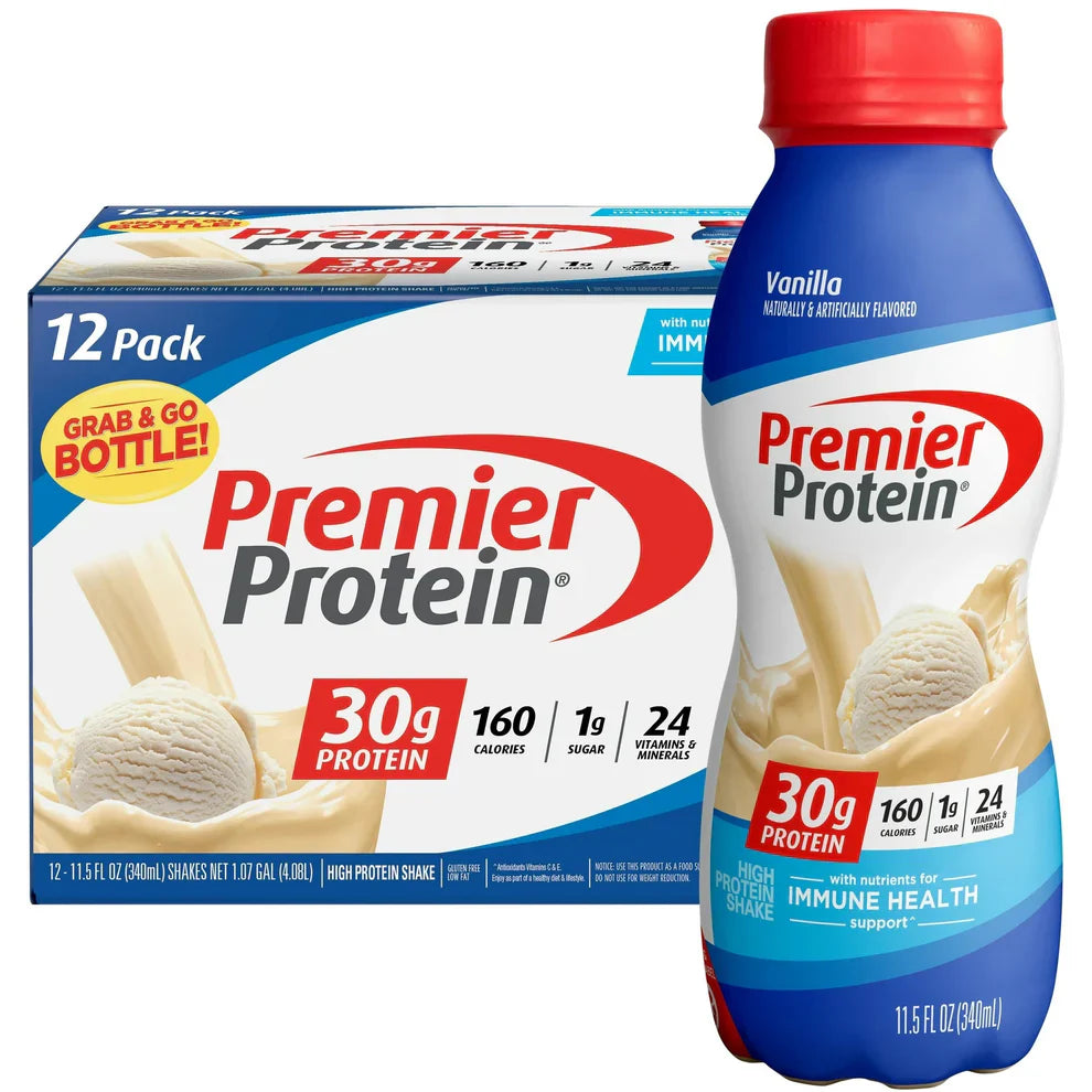 Premier Protein 30g Protein 1g Sugar Shake (12 Pack)